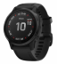 Мультиспортивные часы Garmin Fenix 6S Pro (42mm), стальной черный корпус, черный силиконовый ремешок