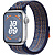 Купить Apple Watch Series 9 // 41мм GPS // Корпус из алюминия серебристого цвета, спортивный браслет Nike цвета "королевская игра/оранжевый"
