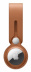 Кожаный брелок-подвеска для AirTag, золотисто-коричневый цвет