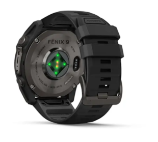 Мультиспортивные часы Garmin Fenix 9 (47mm), титановый корпус Carbon Gray DLC, черный силиконовый ремешок 