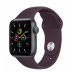 Apple Watch SE // 40мм GPS // Корпус из алюминия цвета «серый космос», спортивный ремешок цвета «Тёмная вишня» (2020)