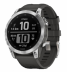 Мультиспортивные часы Garmin Fenix 7 (47mm) стальной серебристый корпус, графитовый силиконовый ремешок