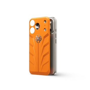 Чехол Golden Concept для iPhone 17 Pro Max, Magnetic Shield, Racing Sport Rubber, Sunset Orange