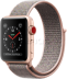 Apple Watch Series 3 // 42мм GPS + Cellular // Корпус из золотистого алюминия, ремешок из плетёного нейлона цвета «кофейный/карамельный» (MQK72)