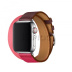 38/40 мм Ремешок Hermès Double Tour из кожи Swift цвета Bordeaux/Rose Extrême/Rose Azalée для Apple Watch Hermès 38/40 мм Ремешок Hermès Double Tour из кожи Swift цвета Bordeaux/Rose Extrême/Rose Azalée для Apple Watch Hermès