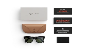 Умные очки Ray-Ban  Skyler (2-gen) (Черная глянцевая оправа, прозрачно-графитово-зеленые фотохромные линзы)