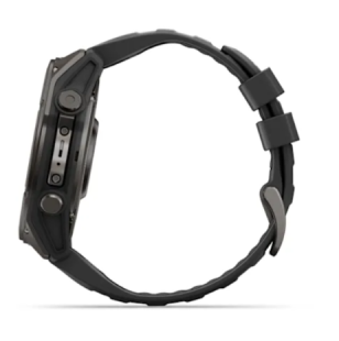 Мультиспортивные часы Garmin Fenix 9 (51mm), титановый корпус Carbon Gray DLC, черный силиконовый ремешок 