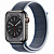 Купить Apple Watch Series 8 // 45мм GPS + Cellular // Корпус из нержавеющей стали графитового цвета, спортивный браслет цвета "синий шторм"