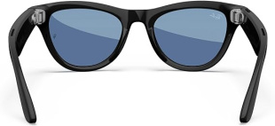 Умные очки Ray-Ban Stories Skyler (Черная глянцевая оправа, прозрачные фотохромные линзы)