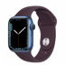 Apple Watch Series 7 // 41мм GPS // Корпус из алюминия синего цвета, спортивный ремешок цвета «тёмная вишня»