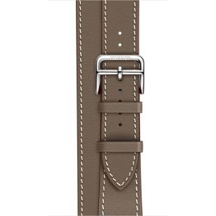 38/40 мм ремешок Double Tour из кожи Swift цвета Étoupe, размер Regular (стандартный) для Apple Watch Hermès