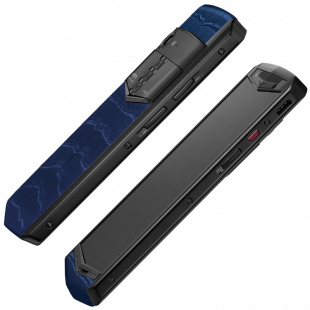 Vertu Aster P Gothic Titanium Navy Blue Alligator