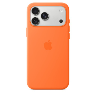 Силиконовый чехол MagSafe для iPhone 17 Pro Max (Orange)
