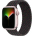 Apple Watch Series 9 // 41мм GPS // Корпус из алюминия розового цвета, плетёный монобраслет цвета Black Unity