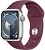 Купить Apple Watch Series 9 // 45мм GPS // Корпус из алюминия серебристого цвета, спортивный ремешок цвета "шелковица"