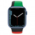 Apple Watch Series 7 // 41мм GPS // Корпус из алюминия синего цвета, спортивный ремешок цвета «Black Unity»