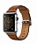 Купить Apple Watch 38 мм, нержавеющая сталь, золотисто-коричневый ремешок с классической пряжкой