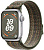 Купить Apple Watch Series 9 // 45мм GPS // Корпус из алюминия серебристого цвета, спортивный браслет Nike цвета "секвойя/оранжевый"