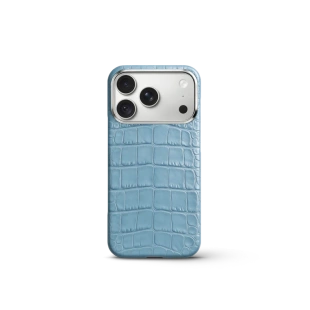 Чехол Golden Concept для iPhone 18 Pro, Alligator Edition (Light Blue)