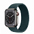 Купить Apple Watch Series 8 // 41мм GPS + Cellular // Корпус из нержавеющей стали графитового цвета, плетёный монобраслет цвета "тропический лес"