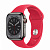 Купить Apple Watch Series 8 // 41мм GPS + Cellular // Корпус из нержавеющей стали графитового цвета, спортивный ремешок цвета (PRODUCT)RED