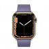 Apple Watch Series 7 // 41мм GPS + Cellular // Корпус из нержавеющей стали золотого цвета, ремешок цвета «сиреневая глициния» с современной пряжкой (Modern Buckle), размер ремешка M