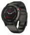 Мультиспортивные часы Garmin Fenix 6 Pro (47mm) Solar, титановый DLC корпус, титановый ремешок