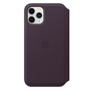 Кожаный чехол Folio для iPhone 11 Pro, цвет «спелый баклажан», оригинальный Apple