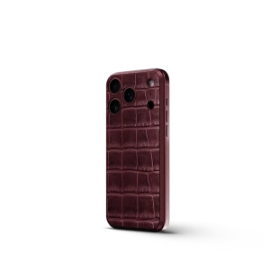 Магнитная накладка Golden Concept Magnetic Shield для iPhone 18 Pro Max, Croco Embossed (Burgundy)