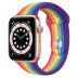 Apple Watch Series 6 // 40мм GPS // Корпус из алюминия золотого цвета, спортивный ремешок радужного цвета