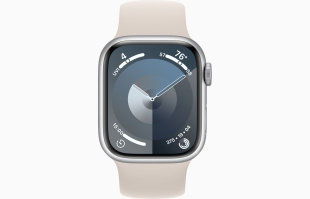Apple Watch Series 9 // 41мм GPS+Cellular // Корпус из алюминия серебристого цвета, монобраслет цвета "сияющая звезда"