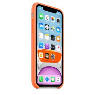 Силиконовый чехол для iPhone 11, цвет «оранжевый витамин», оригинальный Apple