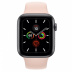 Apple Watch Series 5 // 44мм GPS + Cellular // Корпус из алюминия цвета «серый космос», спортивный ремешок цвета «розовый песок»