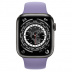 Apple Watch Series 7 // 45мм GPS + Cellular // Корпус из титана цвета «черный космос», спортивный ремешок цвета «английская лаванда»