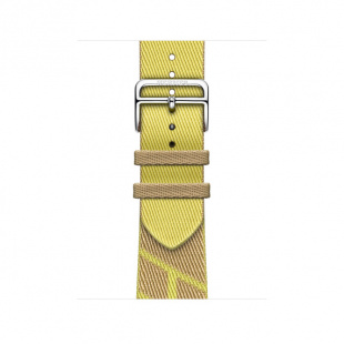 45мм Ремешок Hermès Single (Simple) Tour Jumping цвета Kraft/Lime для Apple Watch