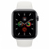 Apple Watch Series 5 // 44мм GPS // Корпус из алюминия цвета «серый космос», спортивный ремешок белого цвета