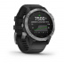 Мультиспортивные часы Garmin Fenix 6 (47mm) Solar стальной серебристый корпус, черный силиконовый ремешок