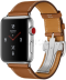 Apple Watch Series 3 Hermès // 42мм GPS + Cellular // Корпус из нержавеющей стали, ремешок Single Tour Deployment Buckle из кожи цвета Fauve Barenia (MQLR2)
