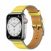 Apple Watch Series 7 Hermès // 41мм GPS + Cellular // Корпус из нержавеющей стали серебристого цвета, ремешок Single Tour цвета Lime