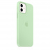 Силиконовый чехол MagSafe для iPhone 12, фисташковый цвет