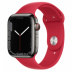 Apple Watch Series 7 // 45мм GPS + Cellular // Корпус из нержавеющей стали графитового цвета, спортивный ремешок цвета (PRODUCT)RED