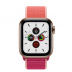 Apple Watch Series 5 // 40мм GPS + Cellular // Корпус из нержавеющей стали золотого цвета, спортивный браслет цвета «сочный гранат»