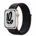 Apple Watch Series 7 // 41мм GPS // Корпус из алюминия цвета «сияющая звезда», спортивный браслет Nike чёрного цвета