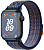 Купить Apple Watch Series 9 // 45мм GPS // Корпус из алюминия цвета "темная ночь", спортивный браслет Nike цвета "королевская игра/оранжевый"