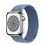 Купить Apple Watch Series 8 // 41мм GPS + Cellular // Корпус из нержавеющей стали серебристого цвета, плетёный монобраслет сланцево-синего цвета