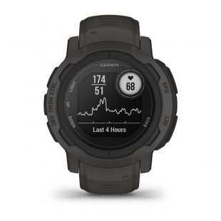 Туристические умные часы Garmin Instinct 2 (45mm), корпус и силиконовый ремешок цвета Graphite