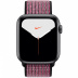 Apple Watch Series 5 // 44мм GPS + Cellular // Корпус из алюминия цвета «серый космос», спортивный браслет Nike цвета «розовый всплеск/пурпурная ягода»