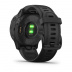 Мультиспортивные часы Garmin Fenix 6S Pro (42mm), стальной черный корпус, черный силиконовый ремешок