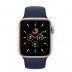 Apple Watch SE // 44мм GPS // Корпус из алюминия золотого цвета, спортивный ремешок цвета «Тёмный ультрамарин» (2020)