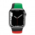 Apple Watch Series 7 // 41мм GPS + Cellular // Корпус из нержавеющей стали серебристого цвета, спортивный ремешок цвета «Black Unity»
